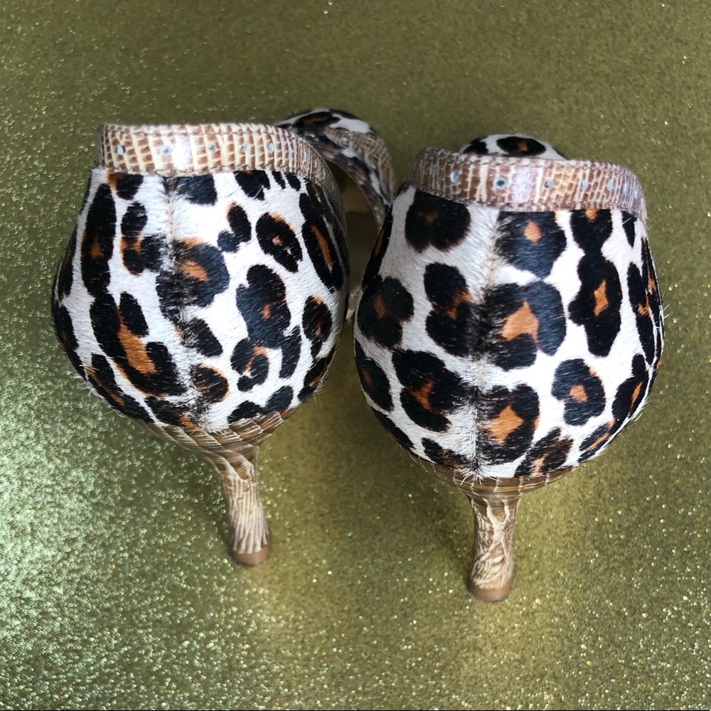 Leopard Pony hair heels - Picture 4 of 6